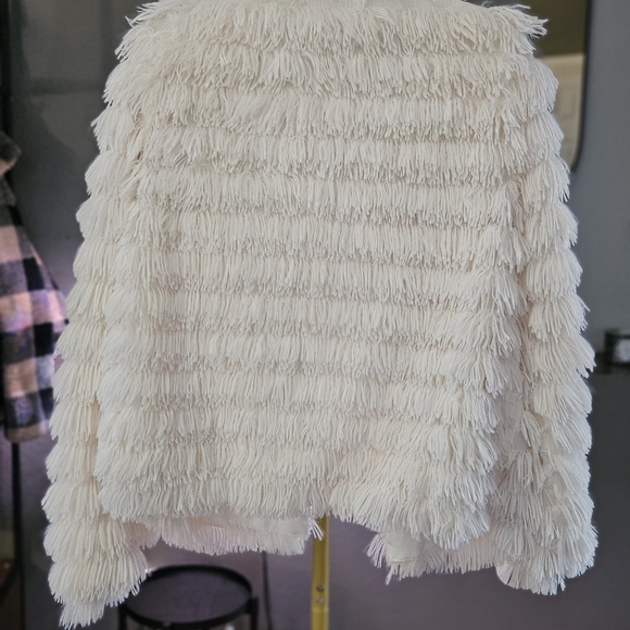 Ivory Fringe Jacket – Boho Glam Statement Layer - Picture 4 of 6